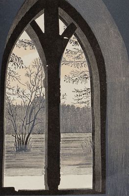 Н/х. Царицыно. Вид из окна. Первая половина XX века. Бумага, цв. ксилография. Размер листа 