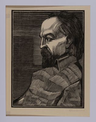 [Из коллекции П. Е. Корнилова] Розенталь В. Ю. Портрет А. И. Герцена. 1969. Бумага 