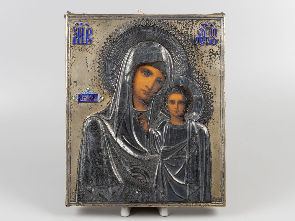 Икона. Богоматерь Казанская. Мастерская Семена Галкина. 1900-1910-е. Дерево, левкас, масло; 