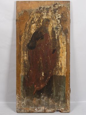 Икона храмовая праотеческого чина. Праотец (имя нечитаемо). Центральная Россия, рубеж 