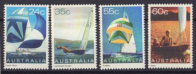 Почтовые марки Австралии. Парусники. 1981 г. Мих. №772-775. Негашеные. Состояние **.