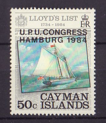 Почтовая марка Каймановых островов. Парусник. 1984 г. Мих. №531. Негашеная. Состояние **.