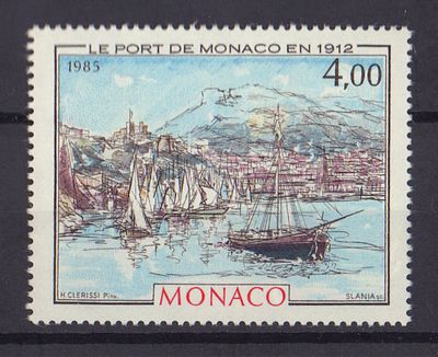 Почтовая марка Монако. Парусники. 1985 г. Мих. №1713. Негашеная. Состояние **.