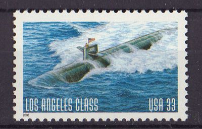 Почтовая марка США. Подводная лодка. 2000 г. Мих. №3261. Негашеная. Состояние **.