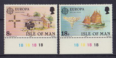 Почтовые марки острова Мэн. Парусник. 1981 г. Мих. №187-188. Негашеные. Состояние **.