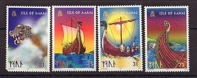 Почтовые марки острова Мэн. Парусники. 1998 г. Мих. №753-756. Негашеные. Состояние **.