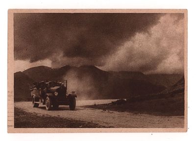 Военно-Грузинская дорога №3. Советский Турист. Серия "Кавказ". Довоенная открытка. ХРО-Гиз №86. 