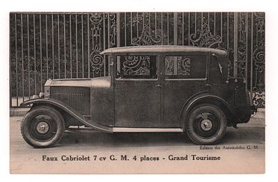 Рекламная открытка 4-х местного легкового автомобиля (искусственного кабриолета). 1920-е гг. Отк 