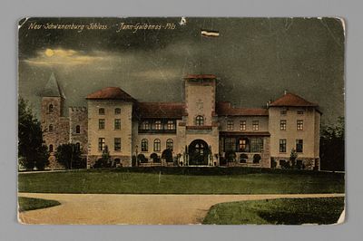 Латвия. Поместье Джаунгулбене (Schloss Neu-Schwanenburg, Jaungulbenes muižas pils) Открытка. 