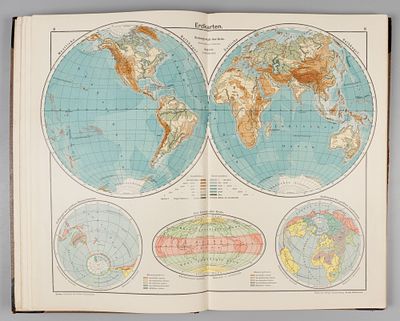 [На нем. яз. Школьный атлас Дирке] Diercke Schul-Atlas f&uuml;r H&ouml;here Lehranstalten. Braunschweig, 1909.