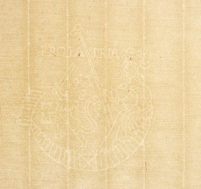 Лист бумаги верже с филигранью &laquo;Pro Patria&raquo;. XIX век. Бумага верже с филигранью &laquo;Pro Patria&raquo;. 