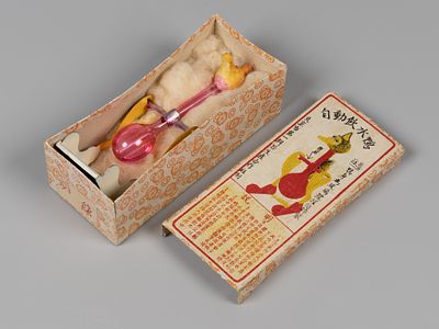 Игрушка-качалка "Пьющая утка". Пекинский кооператив №1. Китай, 1950-е. Стекло. Оригинальная упаковка