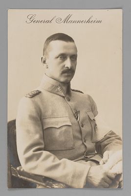 Генерал Маннергейм Фотографическая открытка. Финляндия. 1920-1930-е. Открыточный формат. 