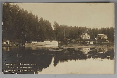 Сиверская Сев. зап. ж.д. Вид с мельницы на Новое Дружноселье. №1540. Фотооткрытка. Начало ХХ в. 