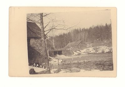 Санаторий "Красный Вал". Мост. Довоенная фотооткрытка. Открыточный формат. Без оборота. Хорошее 