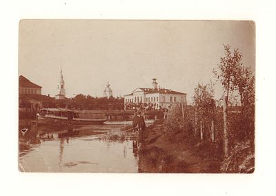 Колпино. Городская дума. Фотооткрытка. Начало ХХ в. Открыточный формат. Имеется владельческий 