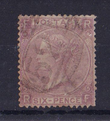 Почтовая марка Великобритании. 1865 г. Мих. №25. Гашеная.