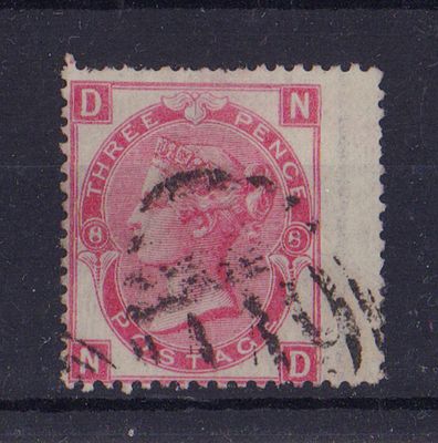 Почтовая марка Великобритании. 1867 г. Мих. №28. Гашеная.