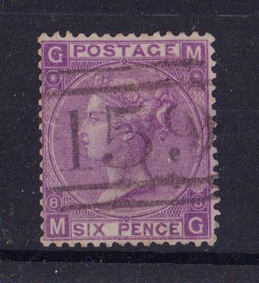 Почтовая марка Великобритании. 1867 г. Мих. №29. Гашеная.