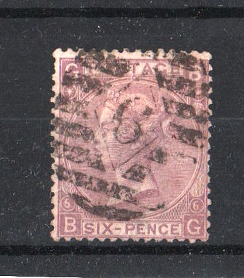 Почтовая марка Великобритании. 1869 г. Мих. №30. Гашеная.