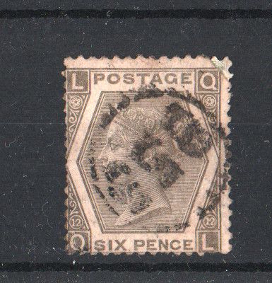 Почтовая марка Великобритании. 1872 г. Мих. №38а. Гашеная.