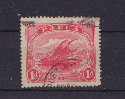 Почтовая марка Папуа. Парусник. 1911 г. Мих. №41А. ВЗ 3. Зуб. 12 1/2. Гашеная.