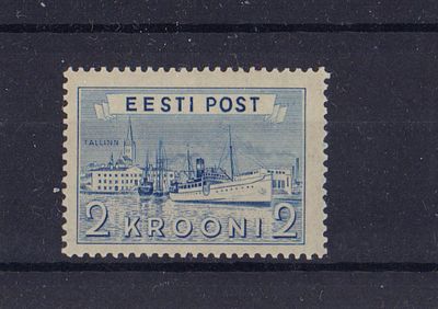 Почтовая марка Эстонии. Корабль. 1938 г. Мих. №137. Негашеная. Состояние **.