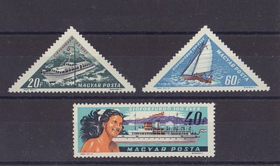 Почтовые марки Венгрии. Корабли. 1963 г. Мих. №1938-1940. Негашеные. Состояние **.