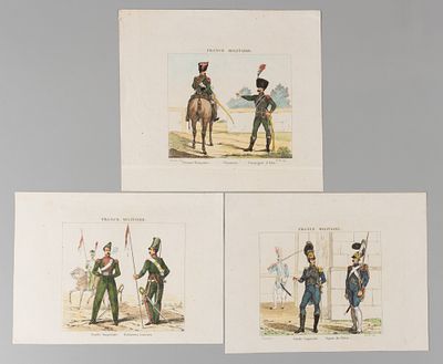 Военная форма Франции. Три иллюстрации из книги "Военная Франция: История французских
