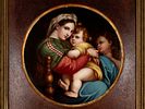 Фарфоровый пласт. Мадонна в кресле. Копия с картины Рафаэля. XIX в. Фарфор, роспись, дерево Изображение - 9