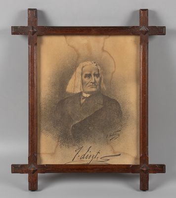 Никитин И. (?) (литограф) Портрет композитора Ф. Листа. Приложение к музыкальному журналу 