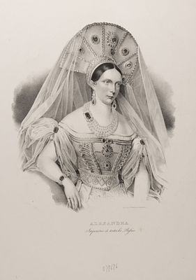 Крюгер Ф. (по оригиналу), Фельтен (издатель). Портрет императрицы Александры Федоровны в 