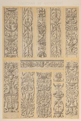 Орнамент Возрождения. Renaissance № 2. Цветная литография. London, 1856. Орнамент Возрождения. 