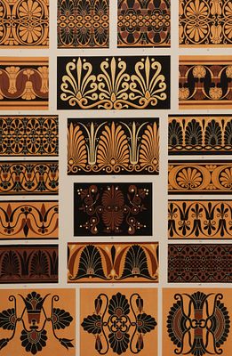 Греческий орнамент. Greek № 4. Цветная литография. London, 1856. Греческий орнамент. Greek № 4. 