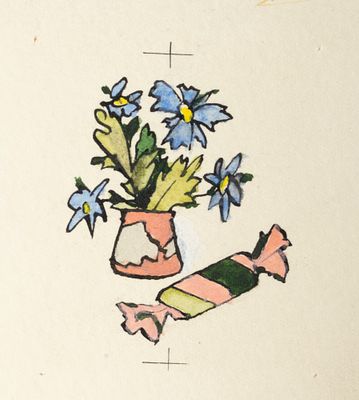 Кабаков И. И. Васильки и конфета. Заставка. Оригинал иллюстрации к книге С. Георгиевской 