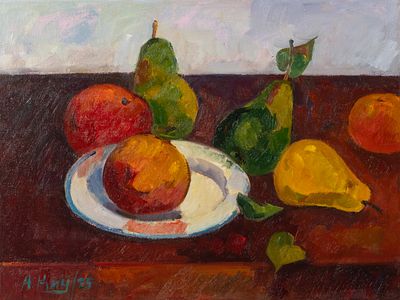 Киореску А. С. Фрукты. 2025.2025. Холст, масло. Размер 30х40 см. Хорошее состояние. Провенанс: 