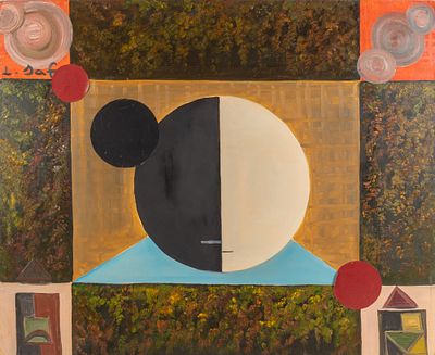 Эль-Сафади Л. Хильма аф Клинт. Картон, масло. Размер 77х90 см. Хорошее состояние. Провенанс: от 