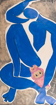 Эль-Сафади Л. Милашка Блю и Лабубу. Ave Матисс. Бумага, масло. Размер 105,5х56 см. Хорошее 