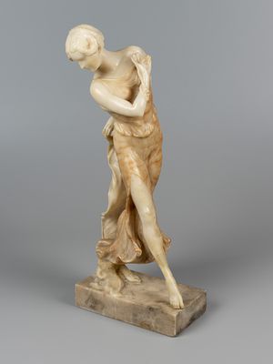 Ск. J&aacute;ray A.S. Модерн. Танцовщица. Завод Гладенбек. Берлин, нач. XX в. Алебастр. Высота 40 см. 