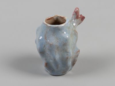 Авт. Шурига П.Н. Стопка &laquo;Кактус&raquo; Авторская керамика. 1950-е. Поливы глазури. Размер: высота 5.5 