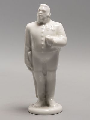 Гоголевская серия. Статуэтка. Городничий. Авт. Воробьев Б. ЛФЗ, 1990-е. Фарфор. Высота 15,5 см. 