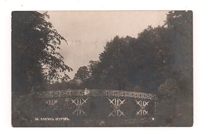 50. Елагин остров. Фотооткрытка. Начало ХХ в. Открыточный формат. Примят и заломан уголок. 