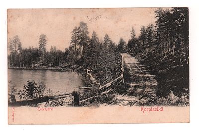 Финляндия в составе Российской Империи. Корписелька. Озеро Колва. Открытка. Начало ХХ в. C.W. 