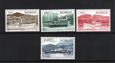Почтовые марки Норвегии. Корабли. 1981 г. Мих. №841-844. Негашеные. Состояние **.
