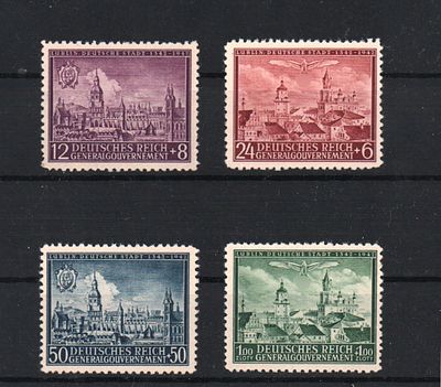 Почтовые марки Генералгубернаторства (оккупация Польши Германией). 1942 г. Мих. №92-95. 