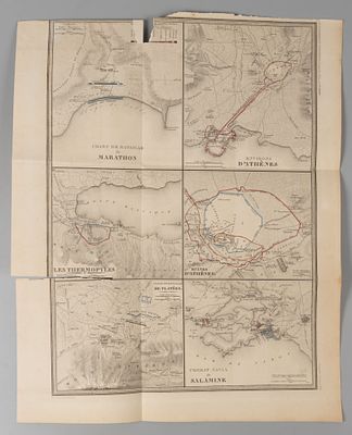 [На фр. яз]. Карты и планы крупнейших сражений греко-персидских войн. Париж, сер. XIX в. 1) 