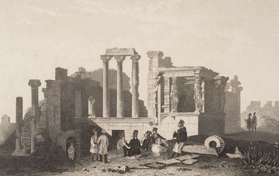 Афины. Вид на Эрехтейон. 1850-е гг. Бумага, гравюра на стали. Размер оттиска 10х15 см. Размер 