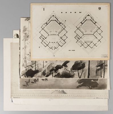 [Из архива семьи Твелькмейер] Фотографии архитектурных проектов. 6 л. Условно хорошее 