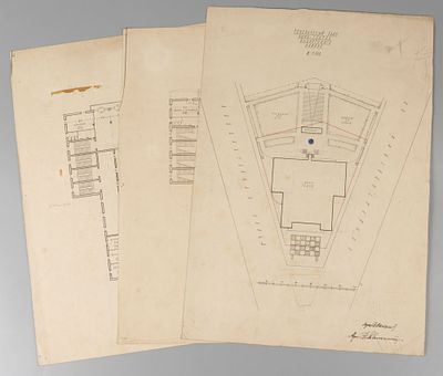 Твелькмейер В. Ф., Соколов А. М. Генеральный план кино-театра Выборгского района. 3 л. 1930-е гг. 