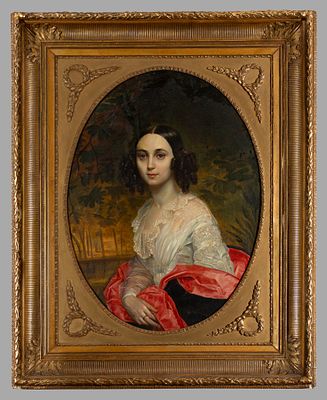 Портрет М. И. Алексеевой. Копия с портрета К. П. Брюллова. Вторая половина XIX века. Холст 